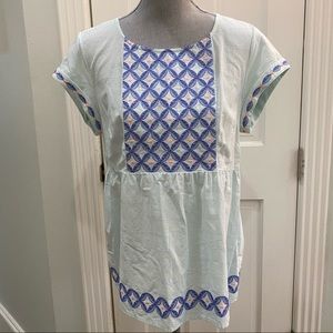 VINEYARD VINES MINT GREEN BABY DOLL TOP SZ 14